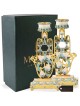 Teal & Ivory Hand Painted Hamsa Candlesticks with  | Candle Holders |